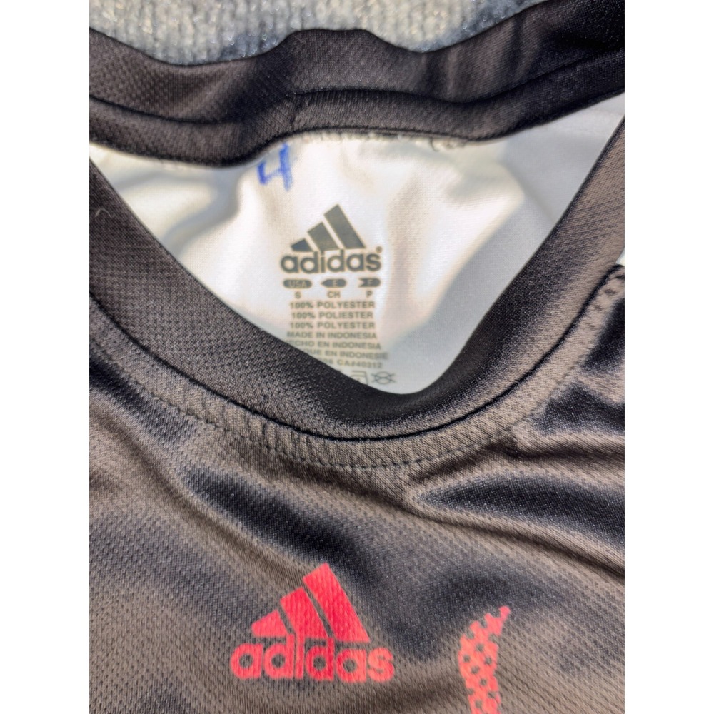 Miami Heat Adidas Jersey Basketball Mens Small‎ Black White Mesh Crew Neck Logo - Picture 4 of 6